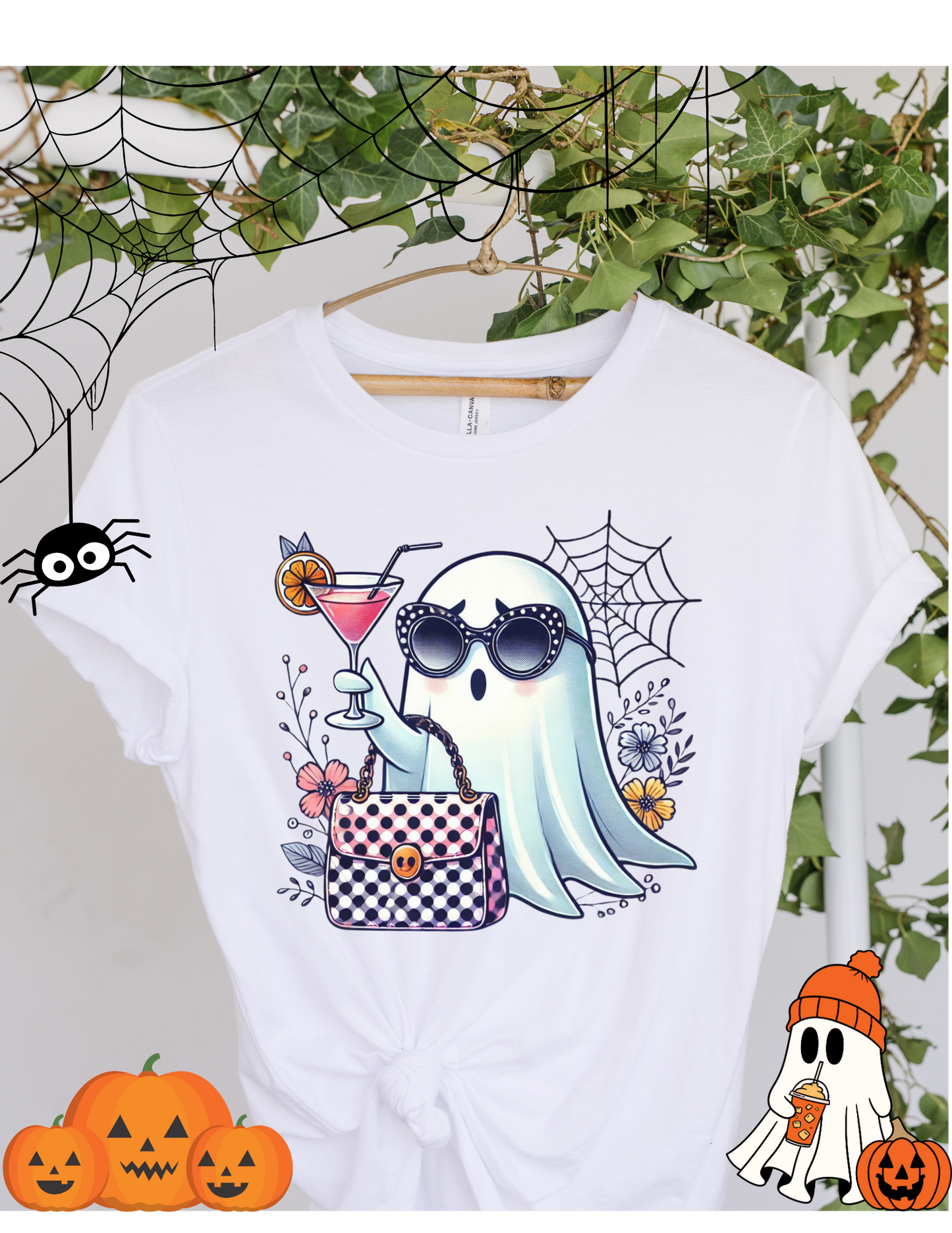 Bling Ghost with pink purse