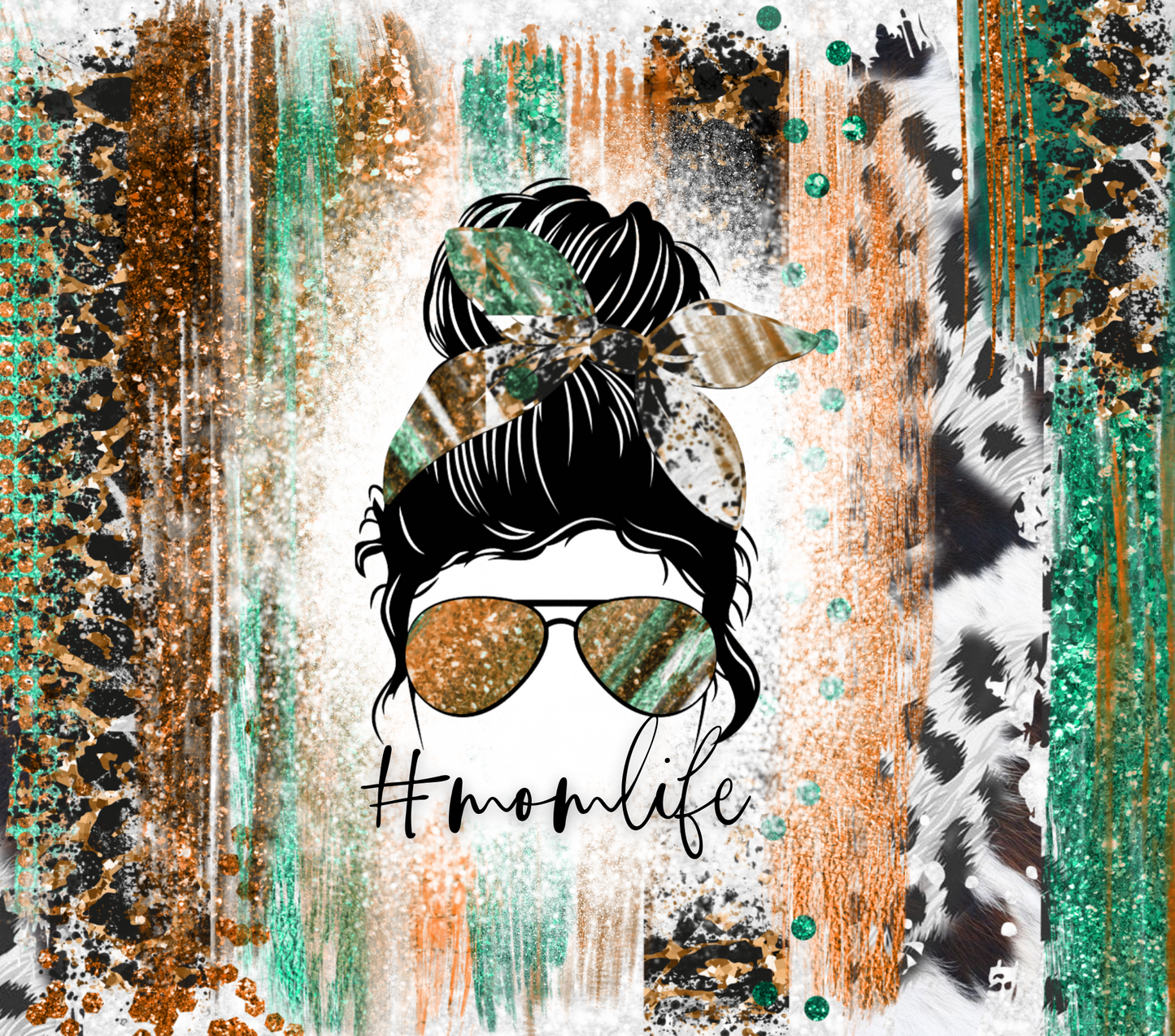 Moms Life Teal Rust
