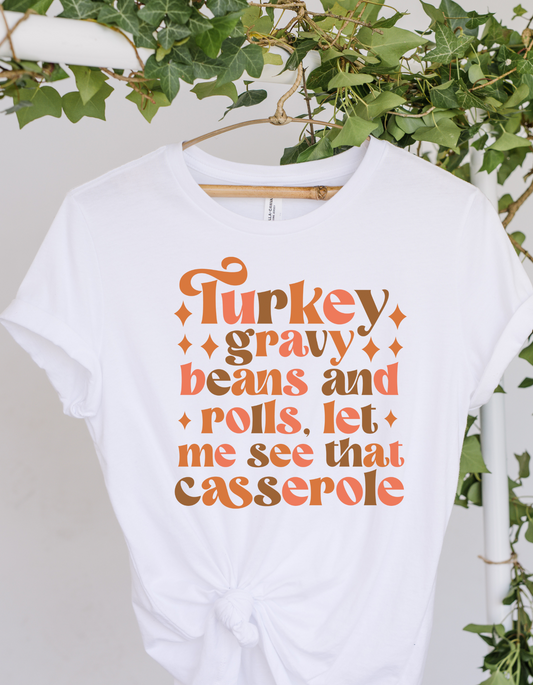Turkey Gravy Beans and Rolls