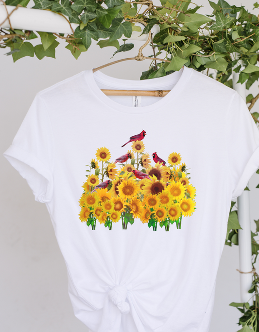 Cardinals in Sunflowers